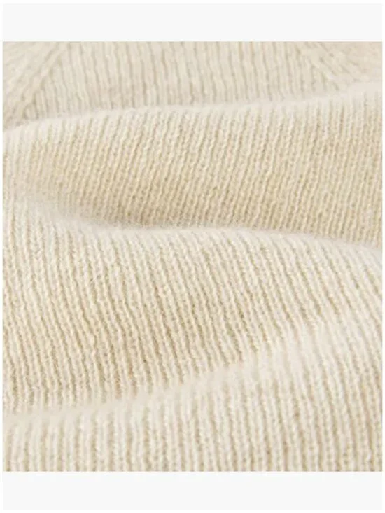 100% Pure Cashmere Beanie, Ribbed Cuffed Hat, Unisex Winter Accessory - Picture 5 of 5